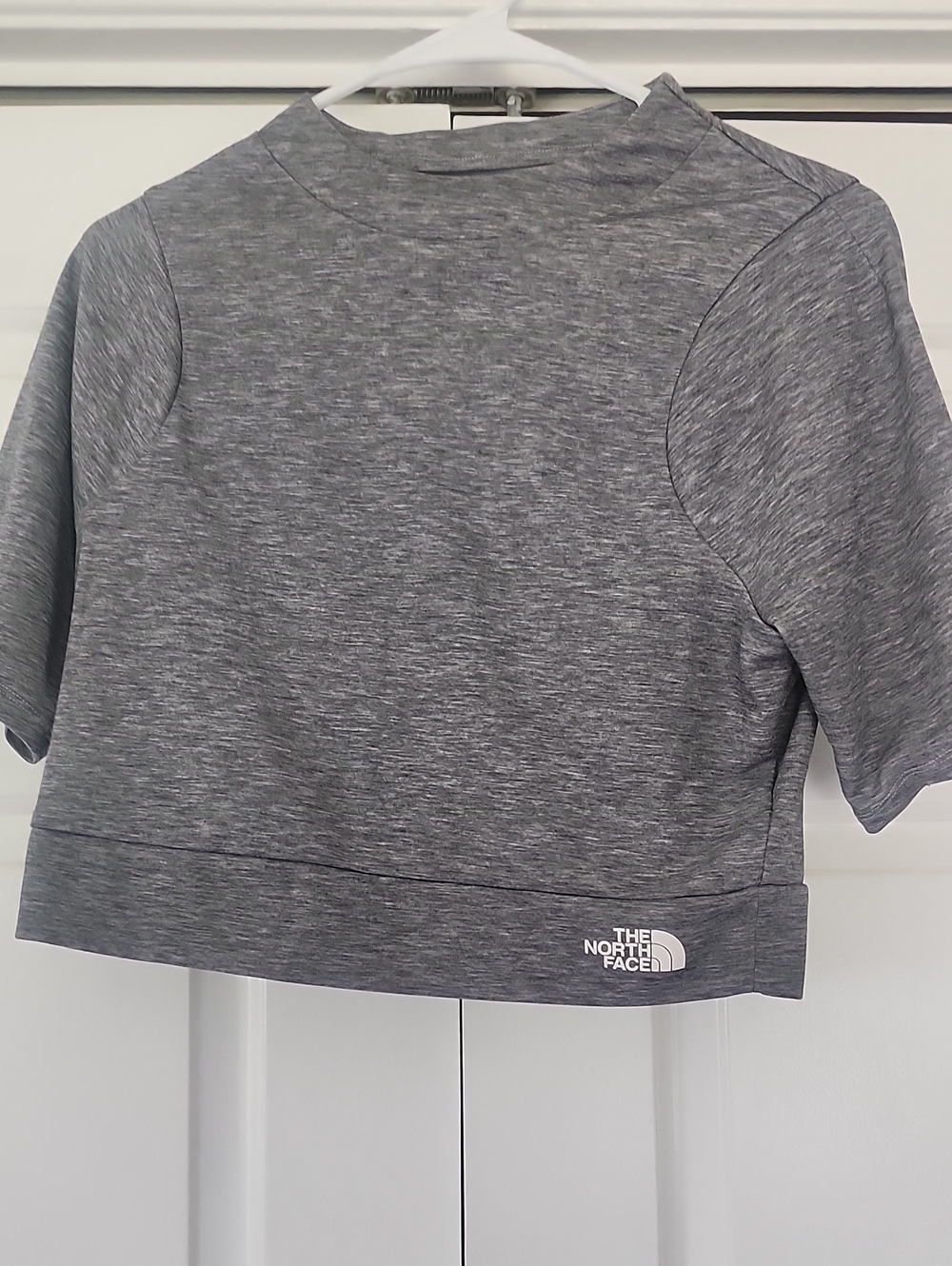 The North Face Gray Heather Short Sleeve Crop Tee